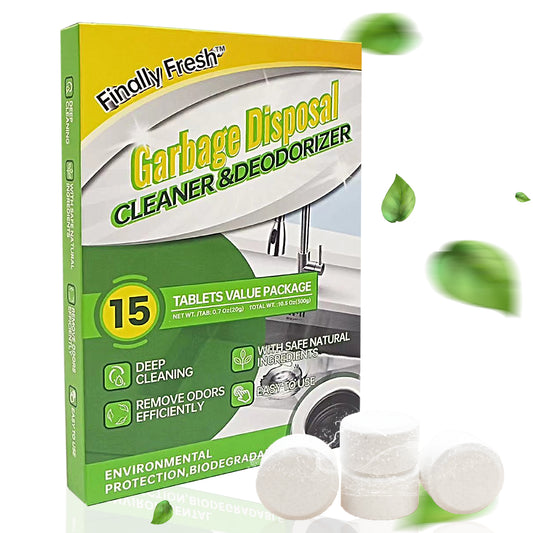 Finally Fresh Garbage Disposal Cleaner And Deodorizer, Foaming Drain Cleaner, Kitchen Sink Drain Freshener And Cleaner, 15 Tablets.