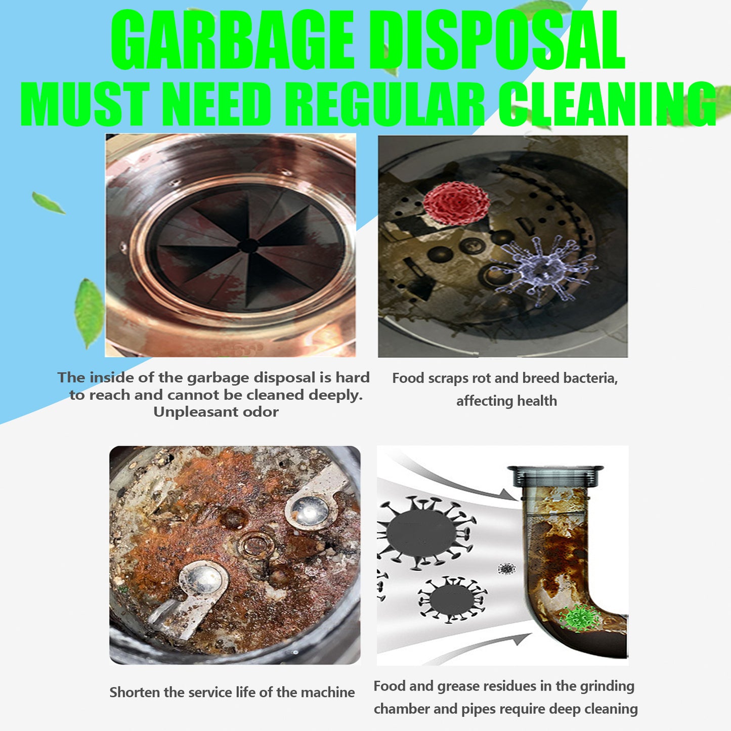 Finally Fresh Garbage Disposal Cleaner And Deodorizer, Foaming Drain Cleaner, Kitchen Sink Drain Freshener And Cleaner, 15 Tablets.