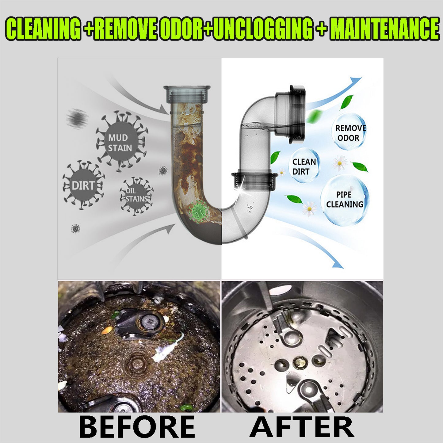 Finally Fresh Garbage Disposal Cleaner And Deodorizer, Foaming Drain Cleaner, Kitchen Sink Drain Freshener And Cleaner, 15 Tablets.